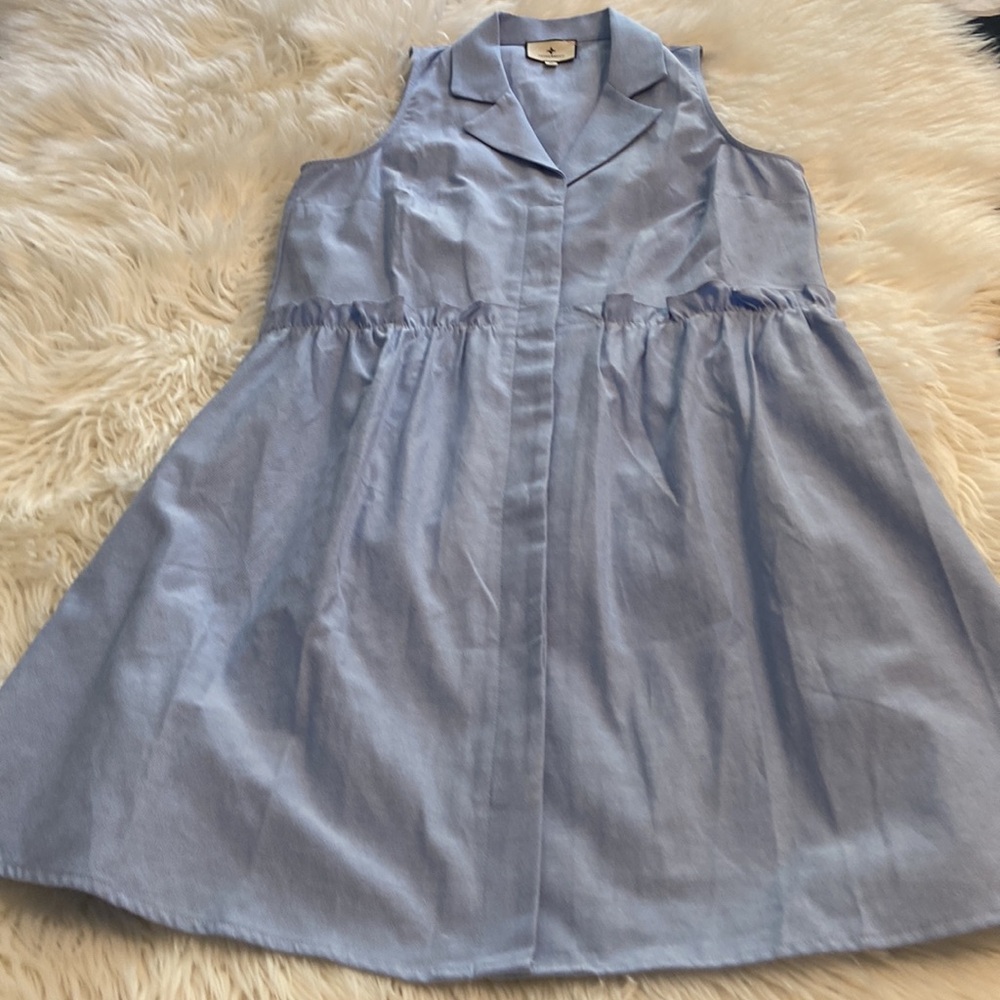 TUCKERNUCK Sleeveless Blue Button-Up Dress size M BNWOT - Picture 12 of 14